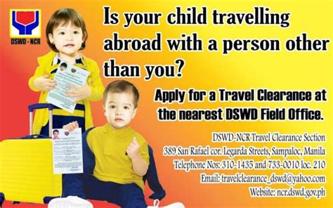 pulandit menor de edad|The requirements needed to obtain a travel clearance for minors .